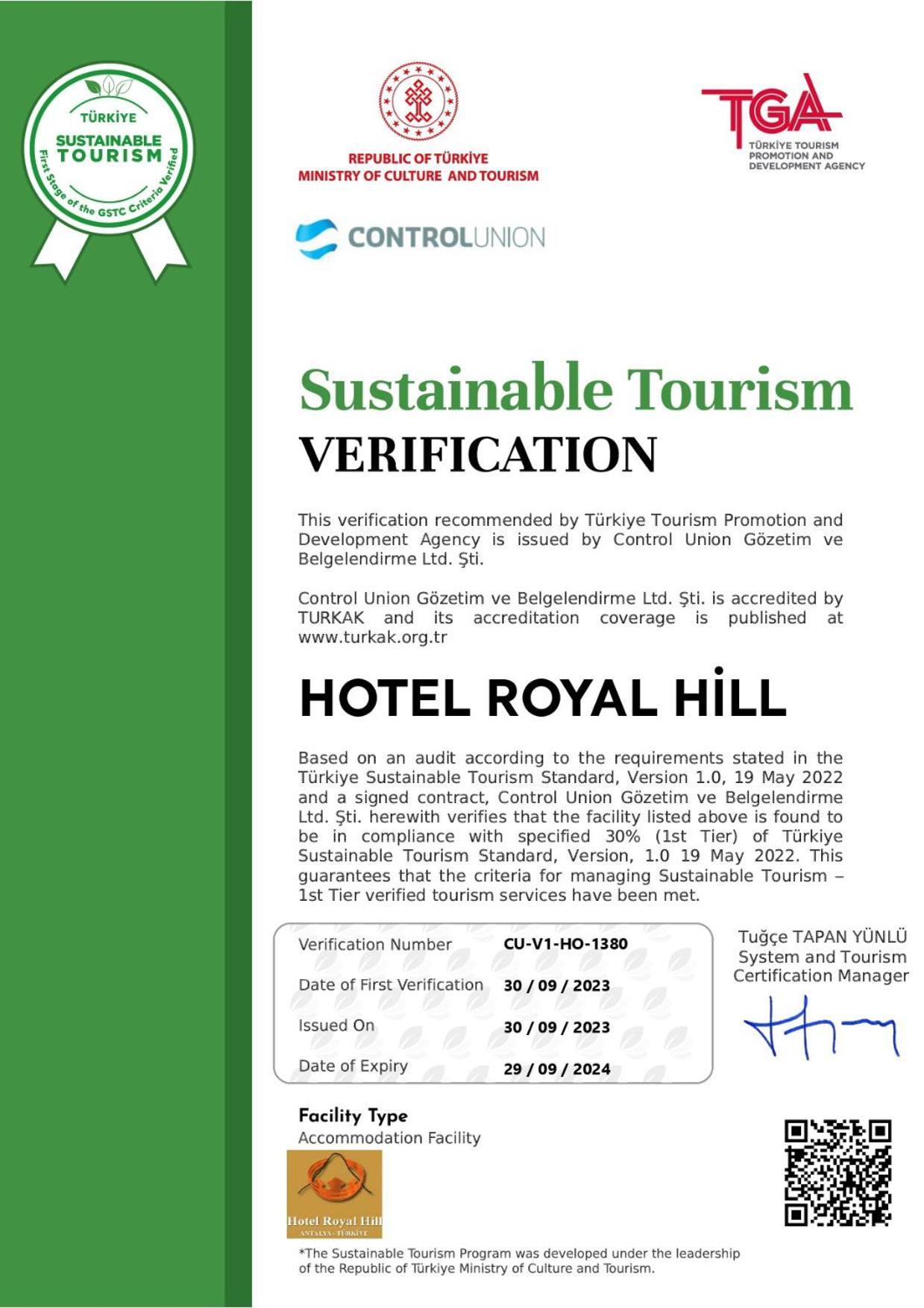 Hotel Royal Hill Antalya Exteriör bild